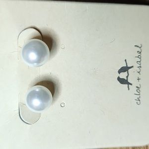 Pearl stud earrings